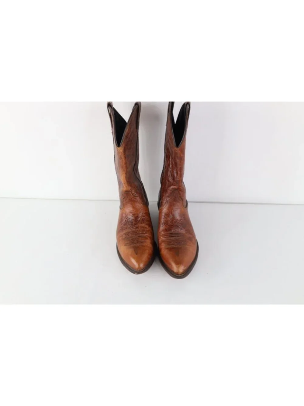 Vtg 80s 90s Rockabilly Mens 9 W Tribal Leather Western Rodeo Cowboy Boots USA